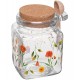 Pote 290ml Quadrado com Tampa e Colher Encanto Vidro 